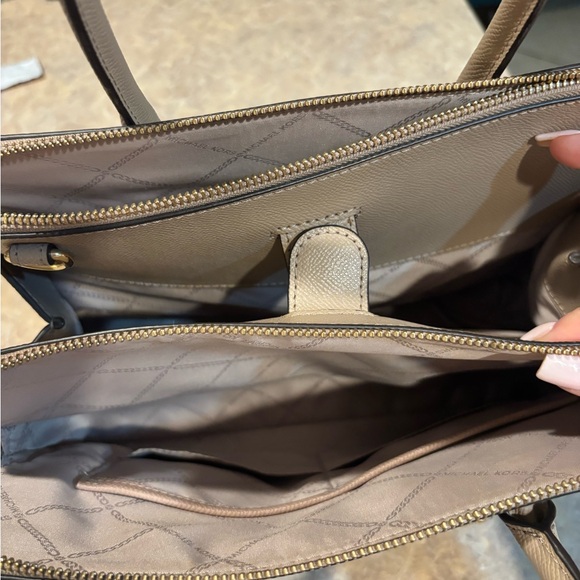 Michael Kors Beige Leather Satchel - Picture 4 of 4